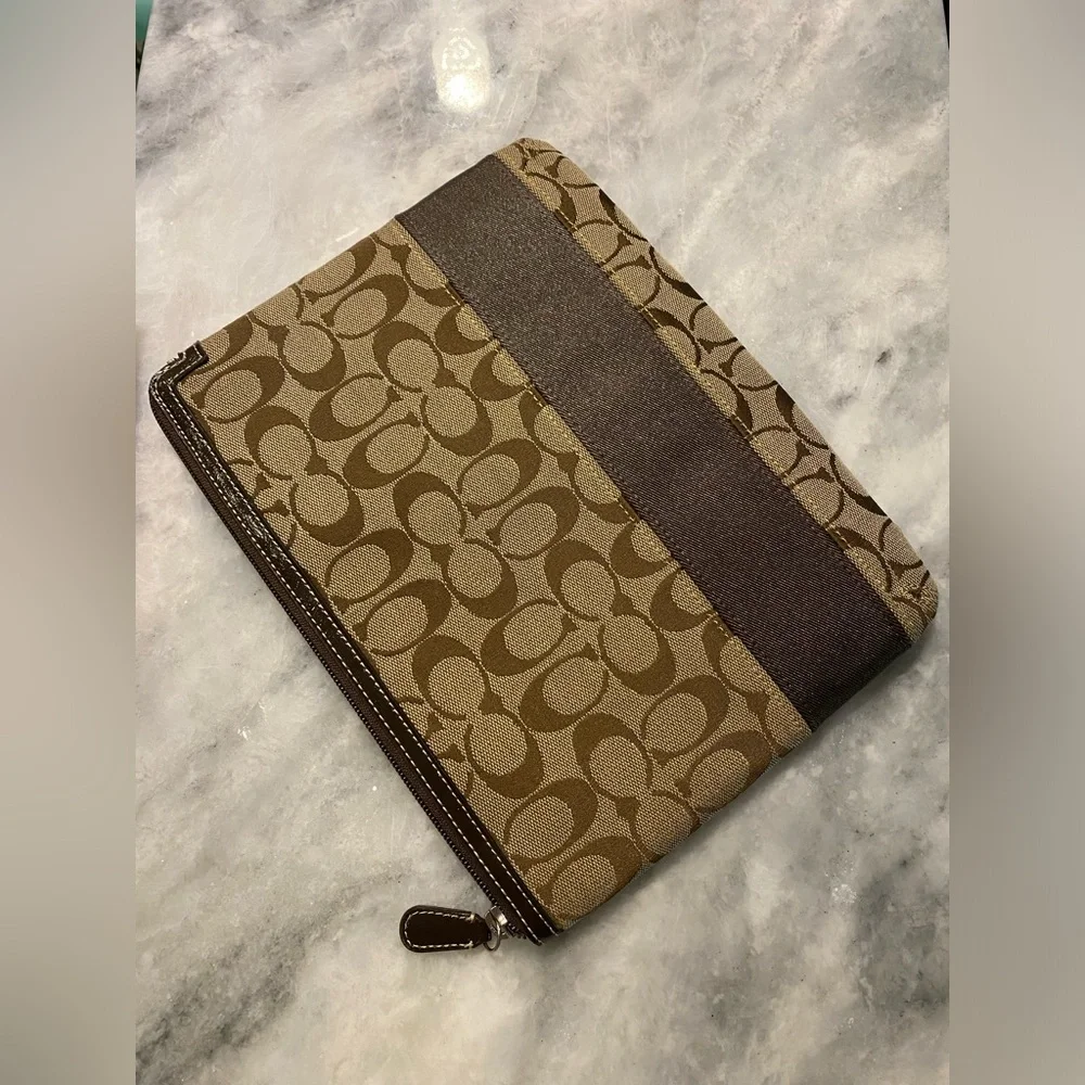 Coach Zip Around Laptop/iPad Case